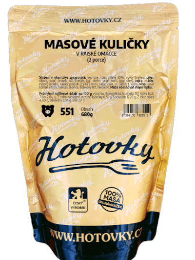 Masové kuličky s rajskou -  2 PORCE