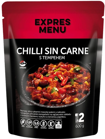 Chilli sin carne s tempehem- 2PORCE